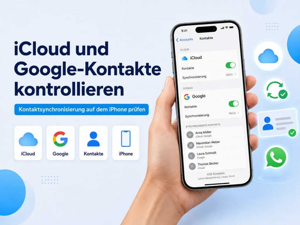 iCloud und Google-Kontakte kontrollieren