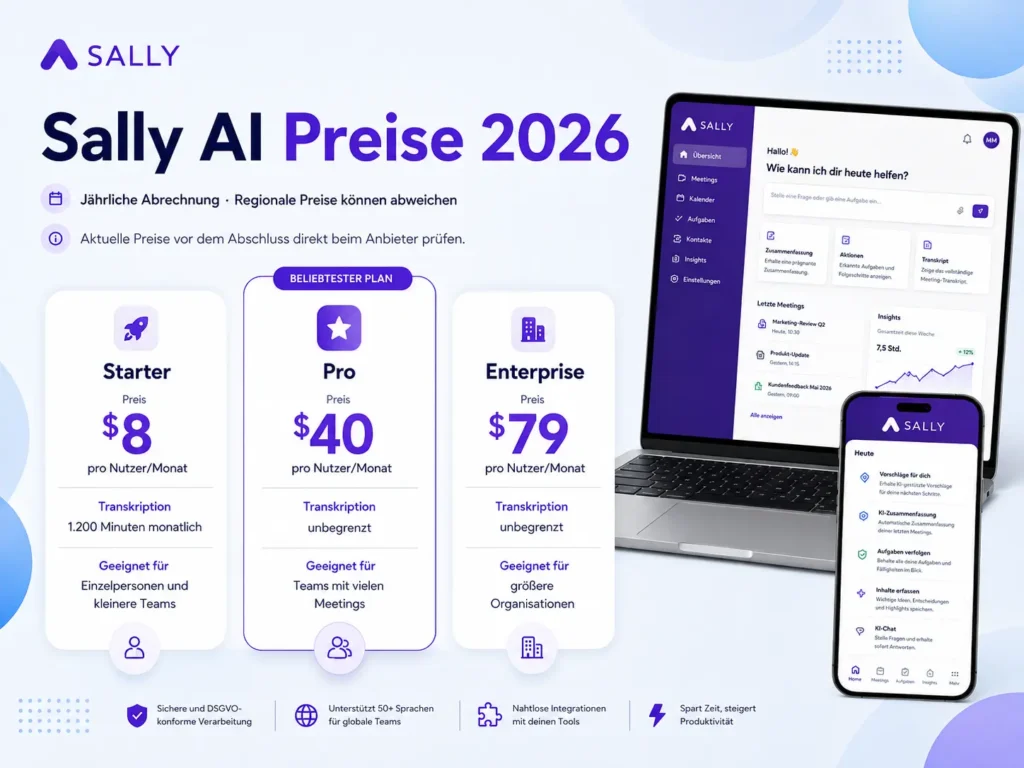 Sally AI Preise 2026