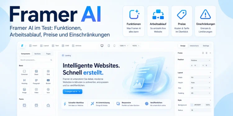 Framer AI im Test: Funktionen, Arbeitsablauf, Preise und Einschränkungen