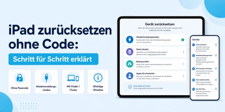 iPad zurücksetzen ohne Code: Schritt für Schritt erklärt