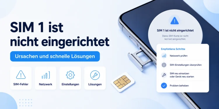 SIM 1 ist nicht eingerichtet: Ursachen und schnelle Lösungen