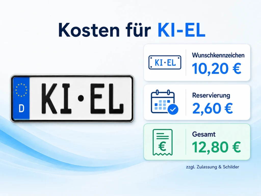 Kosten für das Wunschkennzeichen