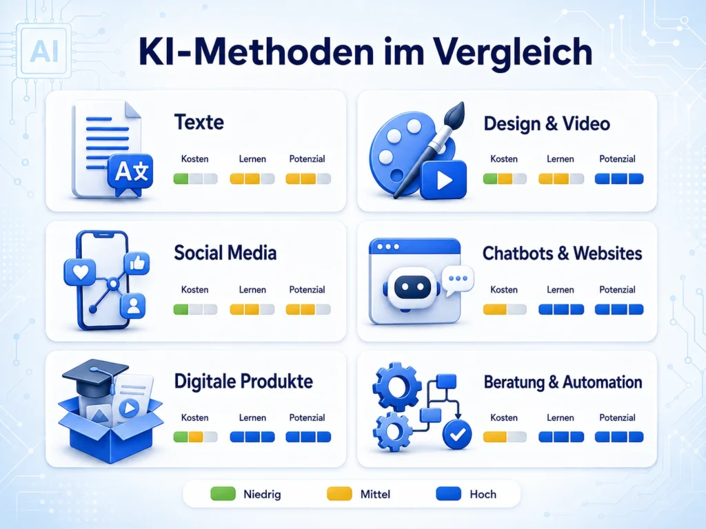 Die Methoden im Vergleich